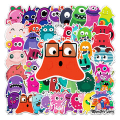 50pcs Monster Series Waterproof Graffiti Stickers for Laptop Helmet