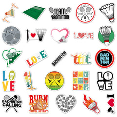 50pcs Badminton Series Waterproof Graffiti Stickers for Motorcycle Laptop Helmet