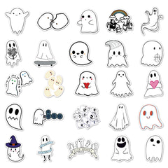 50pcs Halloween Ghost Waterproof Stickers for Helmet Laptop