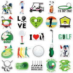 50pcs Golf Series Waterproof Sports Stickers for Motorcycle Laptop Helmet Mug