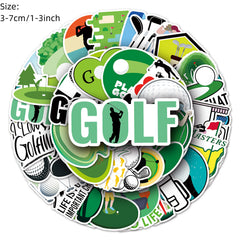 50pcs Golf Series Waterproof Sports Stickers for Motorcycle Laptop Helmet Mug