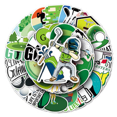 50pcs Golf Series Waterproof Sports Stickers for Motorcycle Laptop Helmet Mug
