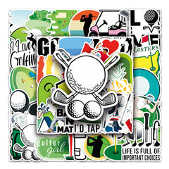 50pcs Golf Series Waterproof Sports Stickers for Motorcycle Laptop Helmet Mug