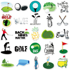 50pcs Golf Series Waterproof Sports Stickers for Motorcycle Laptop Helmet Mug
