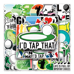 50pcs Golf Series Waterproof Sports Stickers for Motorcycle Laptop Helmet Mug