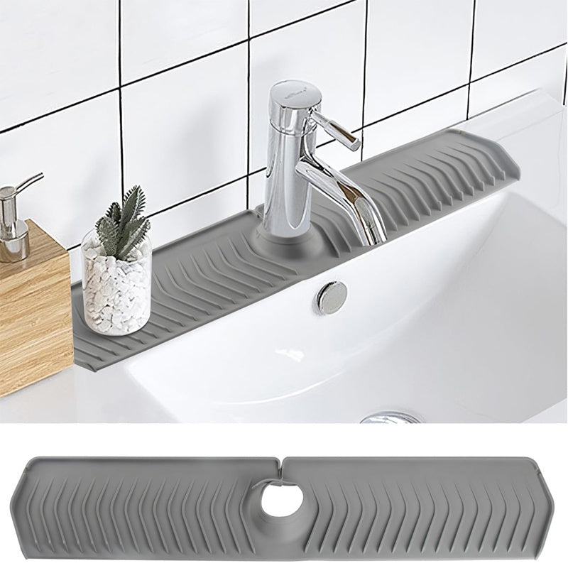 Kitchen Sink Splash Guard Silicone Drip Catcher Tray for Faucet