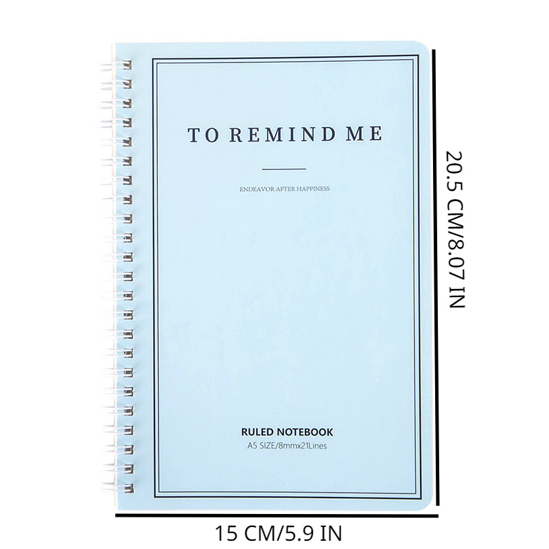 Coil Student Diary Learning Stationery Notebook Horizontal Line Notepad