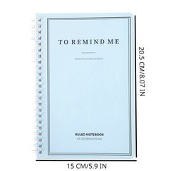 Coil Student Diary Learning Stationery Notebook Horizontal Line Notepad