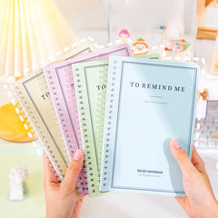 Coil Student Diary Learning Stationery Notebook Horizontal Line Notepad