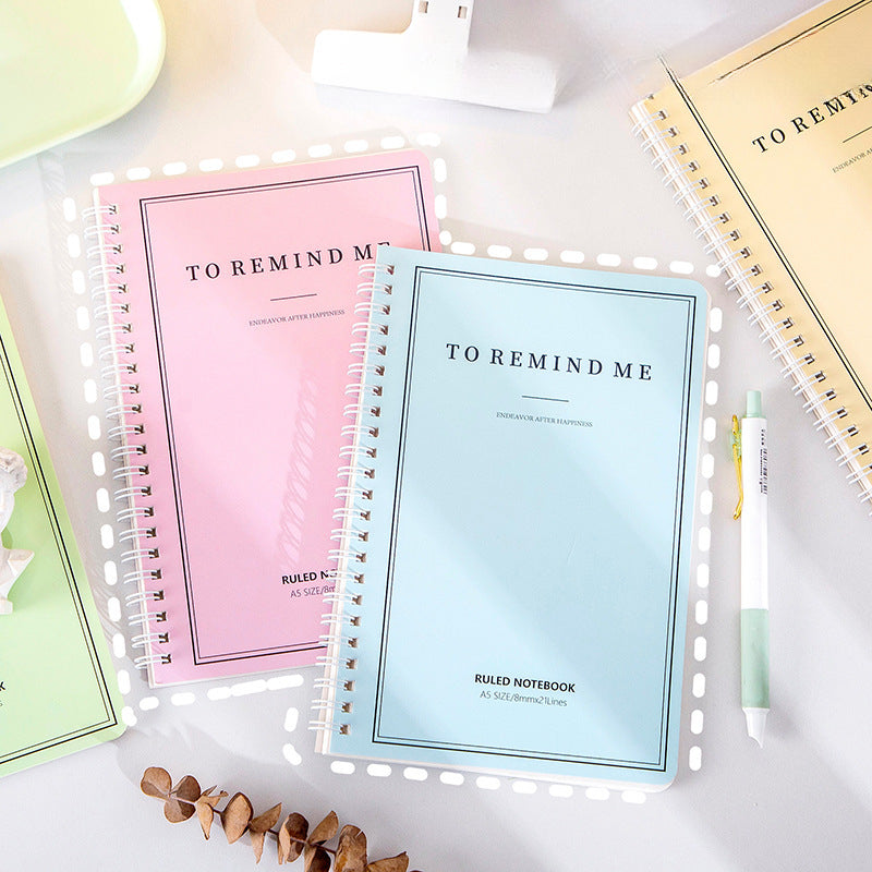 Coil Student Diary Learning Stationery Notebook Horizontal Line Notepad