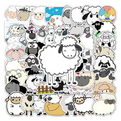 50pcs Sheep Series Animal Stickers, Waterproof Graffiti Sticker for Laptop