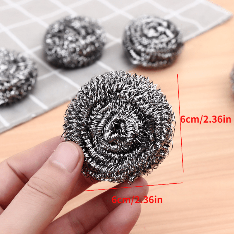 6pcs Steel Wire Ball Stainless Steel Sponges Scrubbers Cleaning Ball