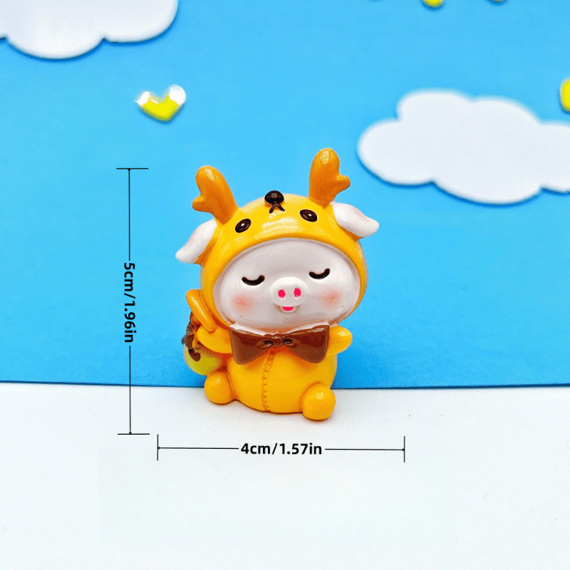 Cartoon Pig Paradise Doll Ornaments DIY Micro Landscape Fairy Tale Garden Decor