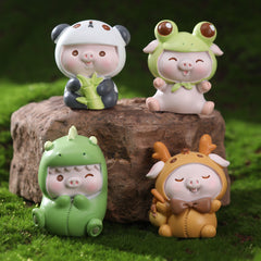 Cartoon Pig Paradise Doll Ornaments DIY Micro Landscape Fairy Tale Garden Decor