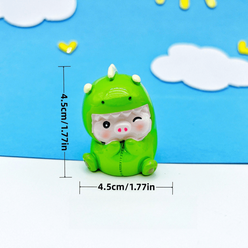 Cartoon Pig Paradise Doll Ornaments DIY Micro Landscape Fairy Tale Garden Decor