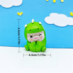 Cartoon Pig Paradise Doll Ornaments DIY Micro Landscape Fairy Tale Garden Decor