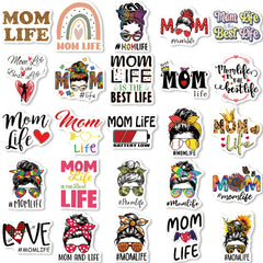 50pcs Mom Cartoon Stickers Waterproof Vinyl Sticker For Teen Girl
