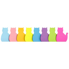 Cute Cat Sticky Notes, 8 Colors, 30 Sheets, Adhesive Notepads