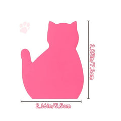 Cute Cat Sticky Notes, 8 Colors, 30 Sheets, Adhesive Notepads