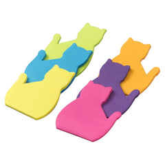 Cute Cat Sticky Notes, 8 Colors, 30 Sheets, Adhesive Notepads