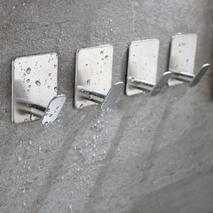 Stainless Steel Adhesive Towel Hook Coat Hat Hook Bathroom Wall