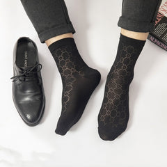 5 Pairs Men's Thin Breathable Business Socks