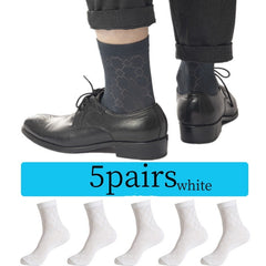 5 Pairs Men's Thin Breathable Business Socks