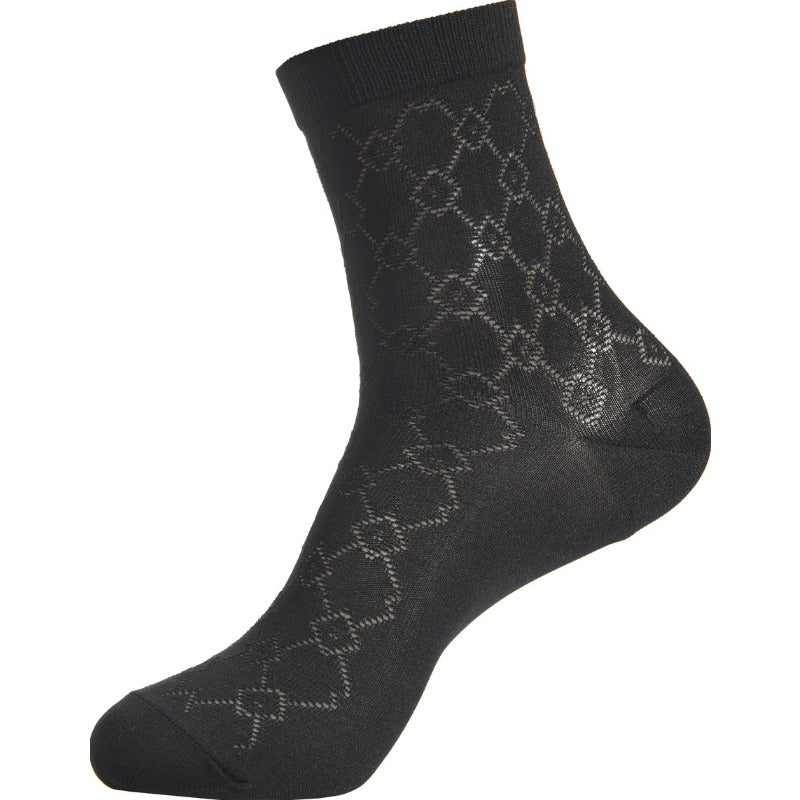 5 Pairs Men's Thin Breathable Business Socks
