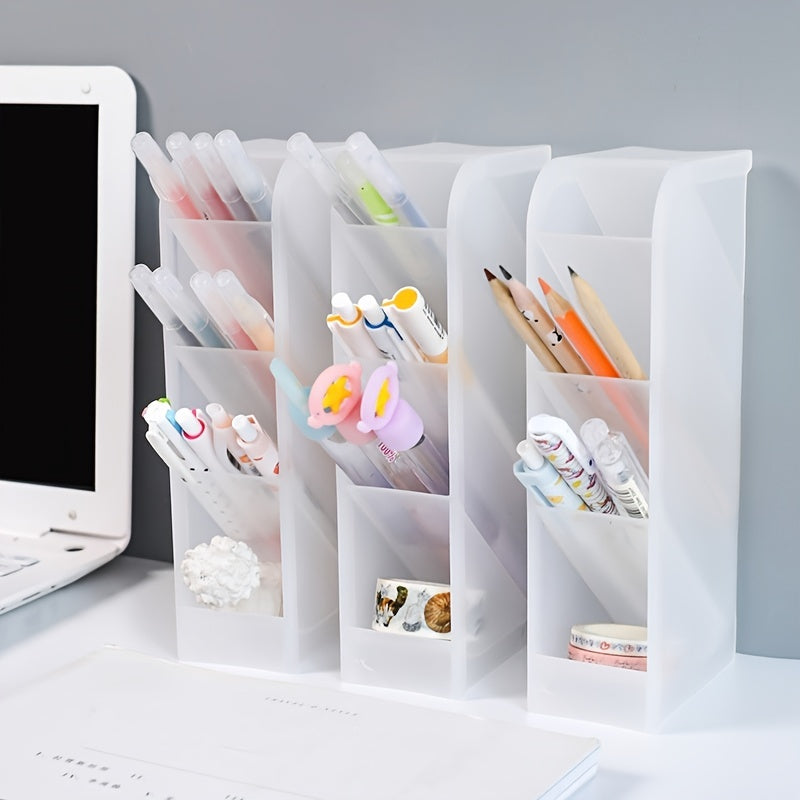 Translucent Pen & Brush Holder - Office & School Supplies Organizer