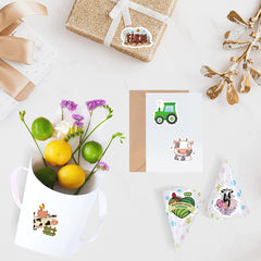 500pcs Farm Animal Sticker Roll Self Adhesive Seals for Handcrafts