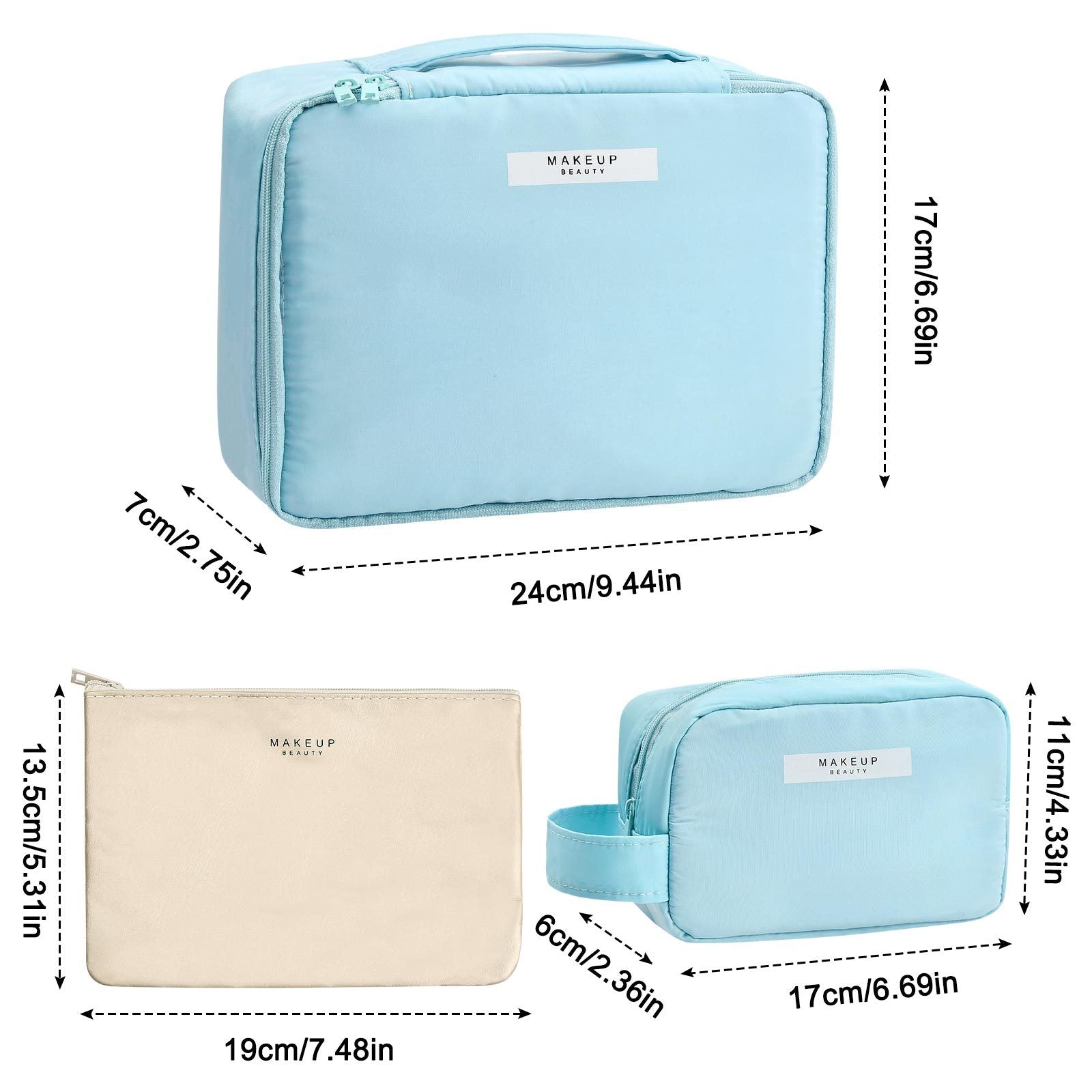 Waterproof Travel Makeup Bag Large Capacity Cosmetic Storage Organizer