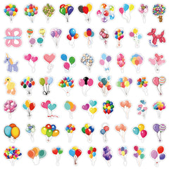 60pcs Cartoon Balloon Stickers DIY Phone Case Laptop Car Water Bottle