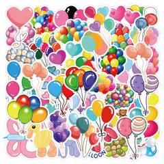 60pcs Cartoon Balloon Stickers DIY Phone Case Laptop Car Water Bottle