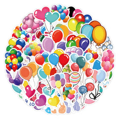 60pcs Cartoon Balloon Stickers DIY Phone Case Laptop Car Water Bottle