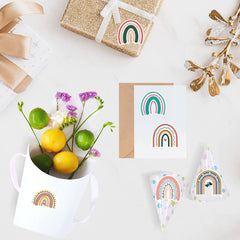 500pcs Rainbow Bohemian Stickers for Christmas Halloween Party Decorations