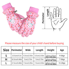 Winter Snow Gloves Cartoon Rabbit Gloves for Outdoor Snowboarding