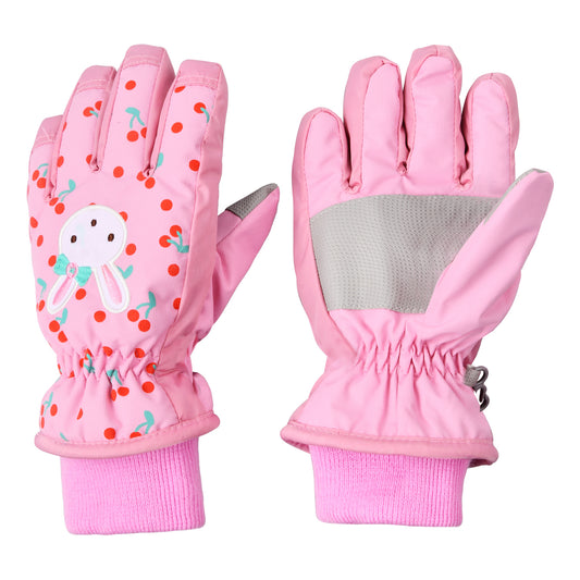 Winter Snow Gloves Cartoon Rabbit Gloves for Outdoor Snowboarding