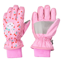 Winter Snow Gloves Cartoon Rabbit Gloves for Outdoor Snowboarding