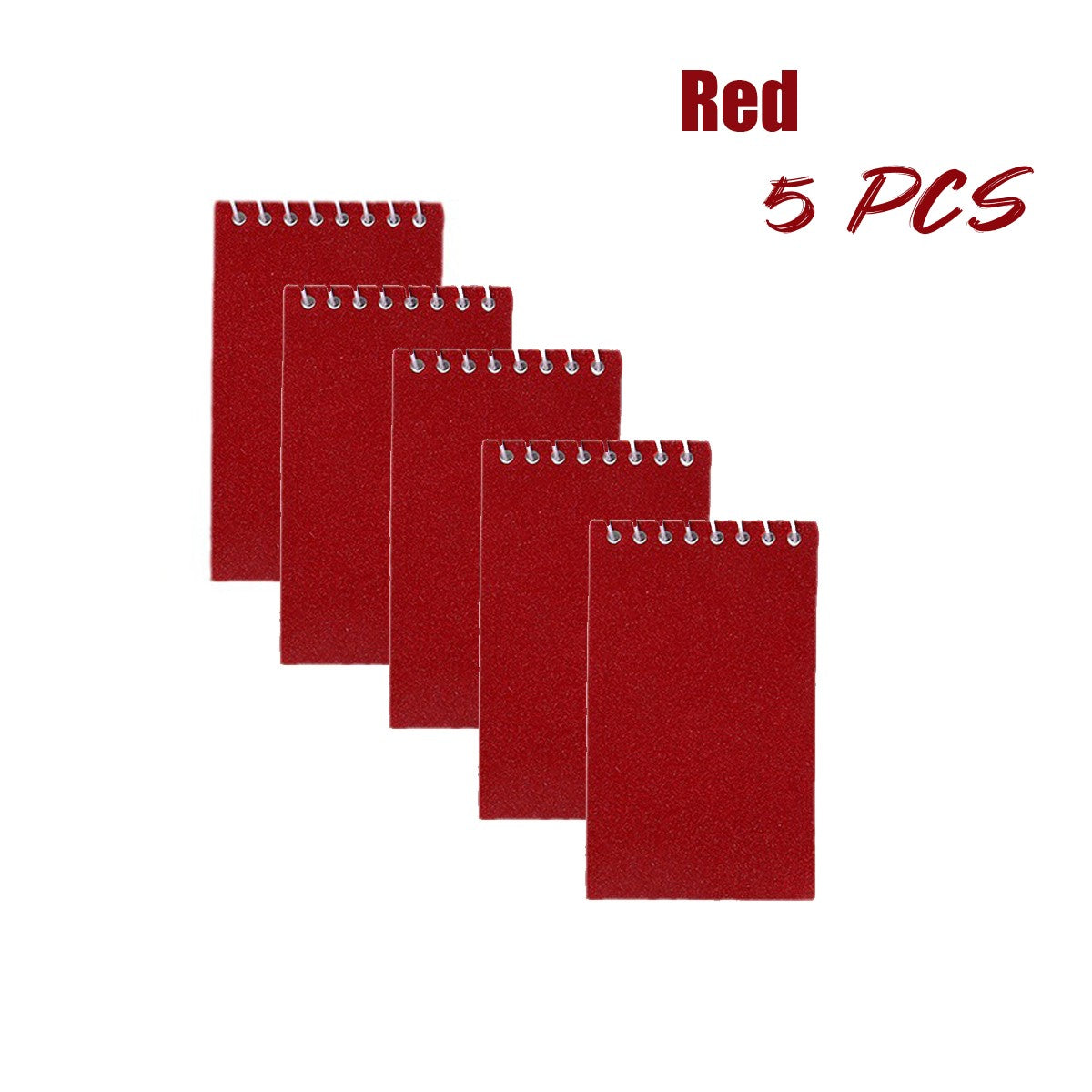 5pcs Mini Memo Notebooks Small Spiral Notepads Pocket Notebook Blank Shining