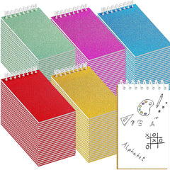 5pcs Mini Memo Notebooks Small Spiral Notepads Pocket Notebook Blank Shining