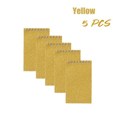 5pcs Mini Memo Notebooks Small Spiral Notepads Pocket Notebook Blank Shining