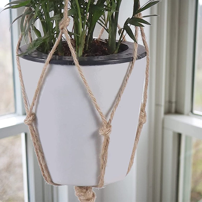 Hand-Woven Hemp Rope Hanging Nets Flower Pots