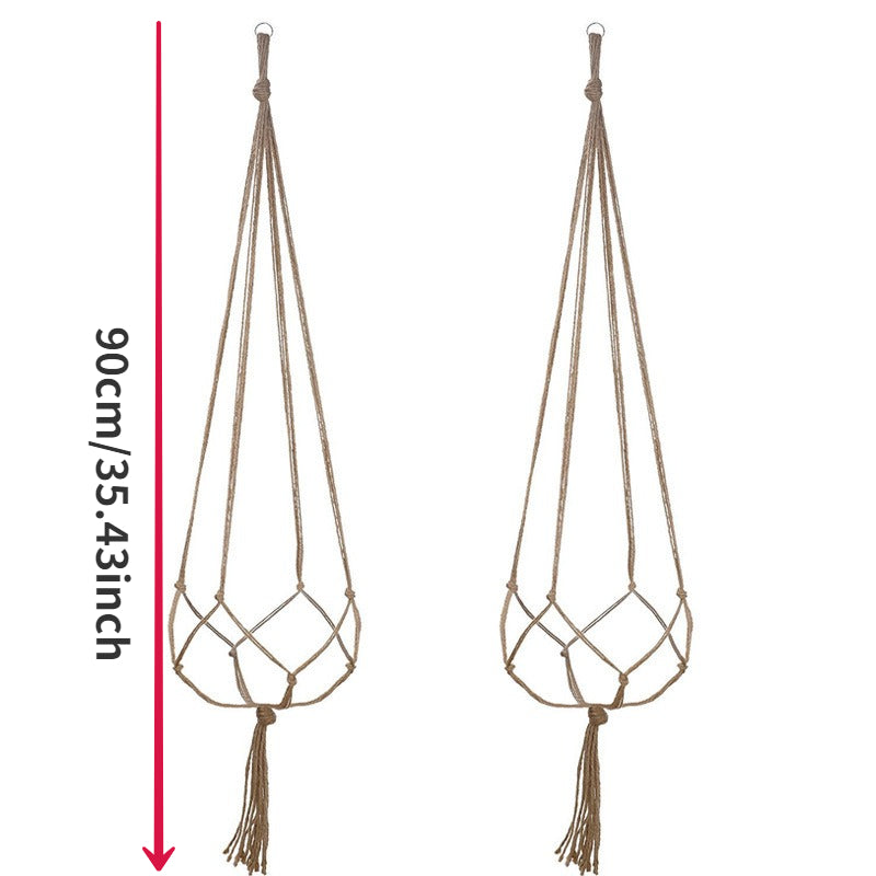 Hand-Woven Hemp Rope Hanging Nets Flower Pots