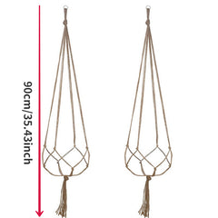 Hand-Woven Hemp Rope Hanging Nets Flower Pots