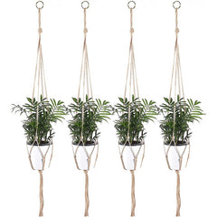 Hand-Woven Hemp Rope Hanging Nets Flower Pots