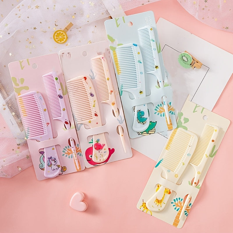 Girls Portable Hair Comb Set Anti Static Plastic Hairdressing Comb