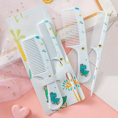 Girls Portable Hair Comb Set Anti Static Plastic Hairdressing Comb