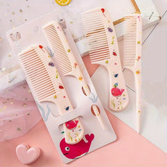 Girls Portable Hair Comb Set Anti Static Plastic Hairdressing Comb