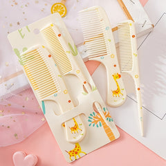 Girls Portable Hair Comb Set Anti Static Plastic Hairdressing Comb