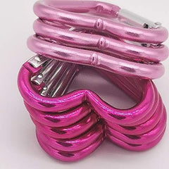 10pcs Heart Shaped Keychain Clips - Camping Hiking Backpack Accessories